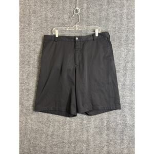 Nike Golf Fit Dry Mens Chino Shorts Size 38 Black Preppy Pockets Mid Rise Casual